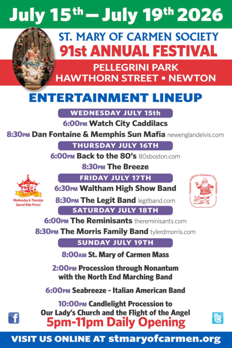 Poster for st mary of carmen society festival